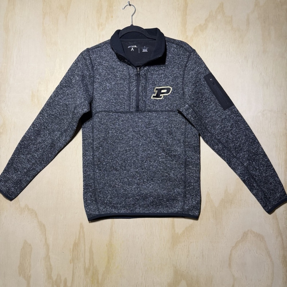 Purdue Boilermakers Antigua Quarter‎ Zip Pullover Gray Mens Small NCAA